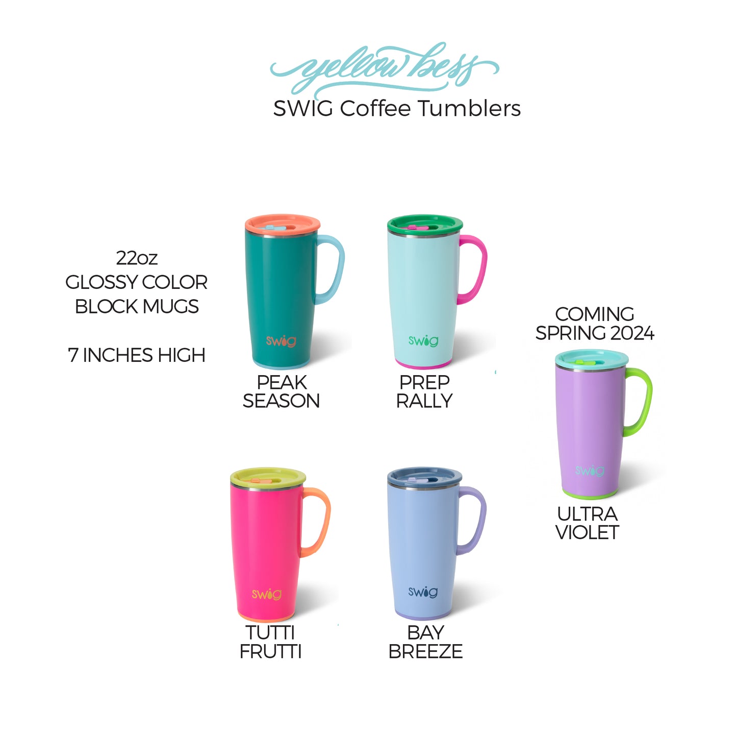 Swig 22 oz Insulated Color Block Coffee Mug
