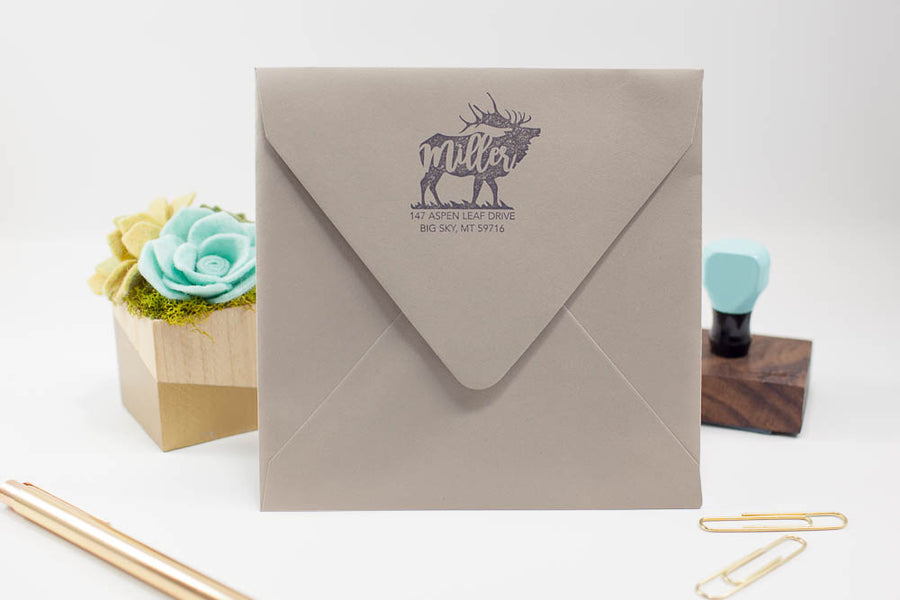 Elk Address - Custom Rubber Stamps