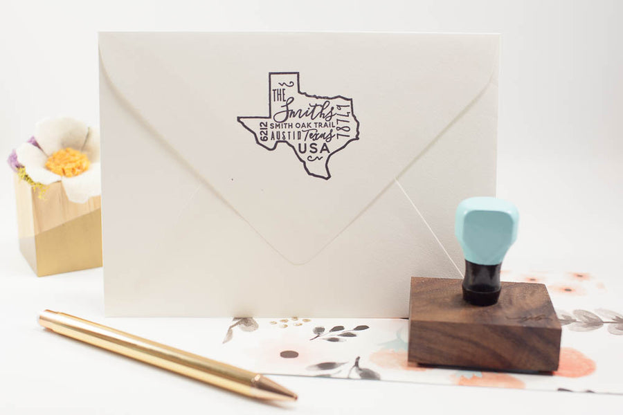 Multi Font State Address - Custom Rubber Stamps
