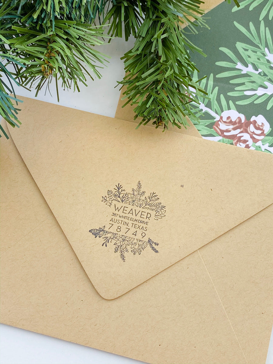 Holiday Spirit Address Stamp