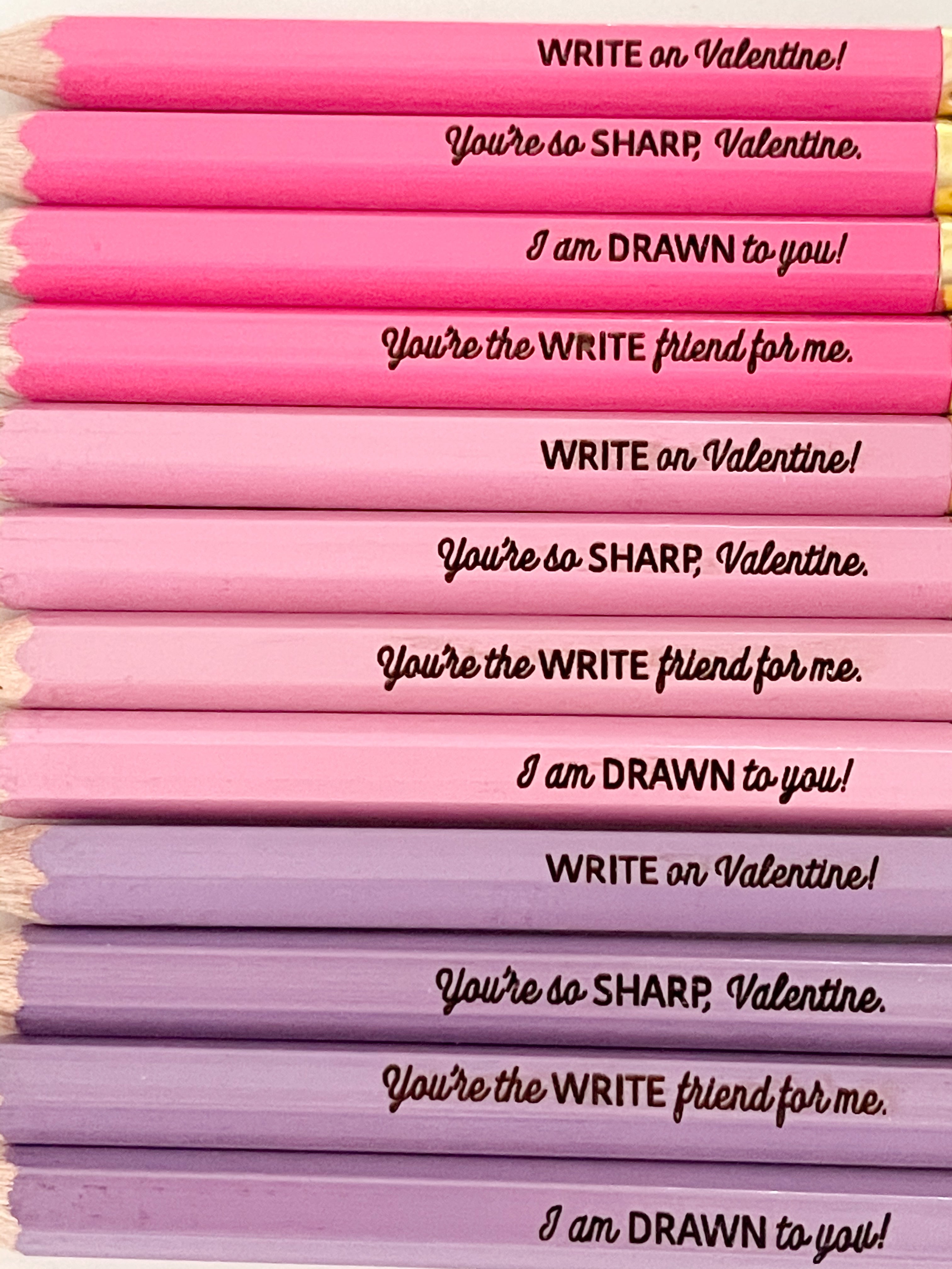 Valentines Mini Pencils – Yellow Bess