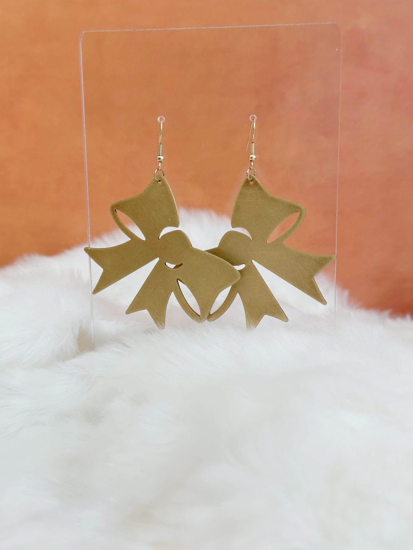 Brass Bow Earrings