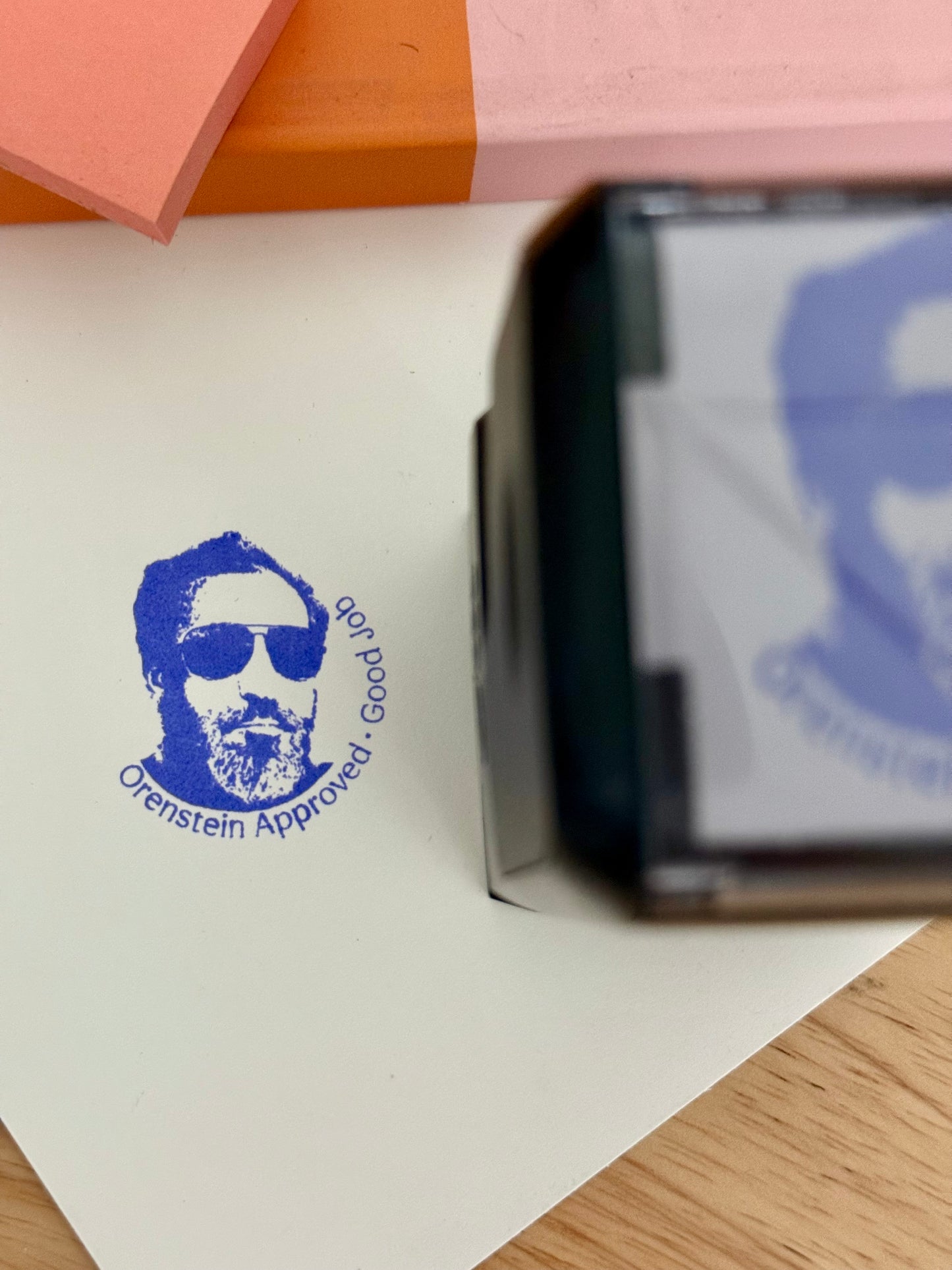 Customized Teacher Face Self Inking Stamp