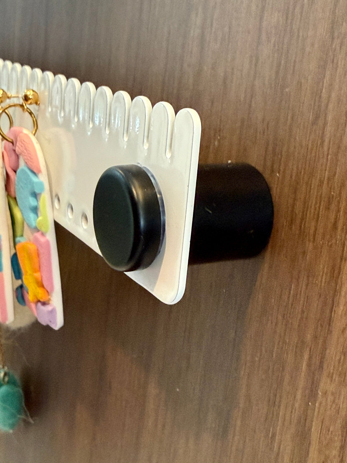 White Powder Coated Metal Earring Holder