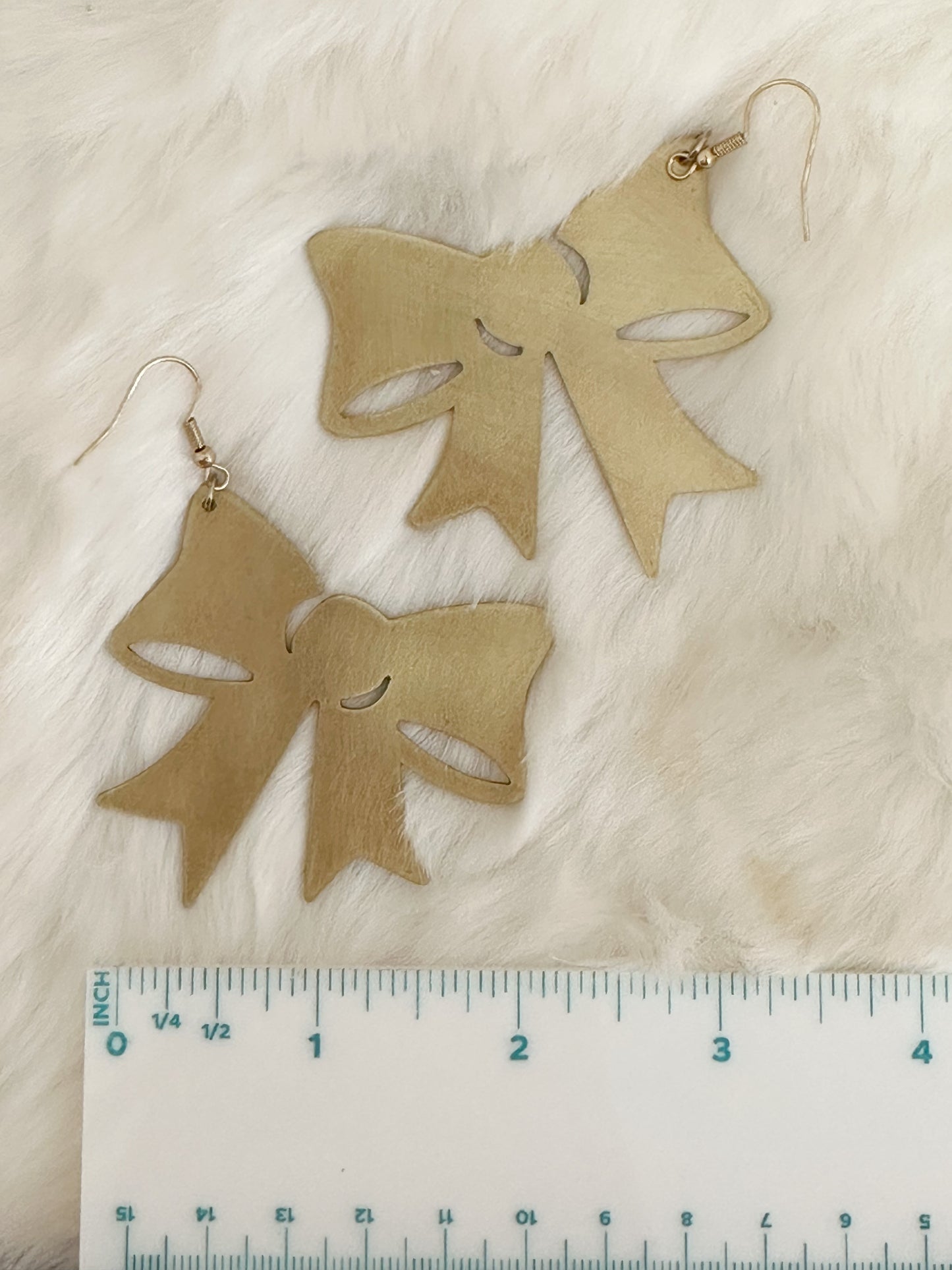 Brass Bow Earrings
