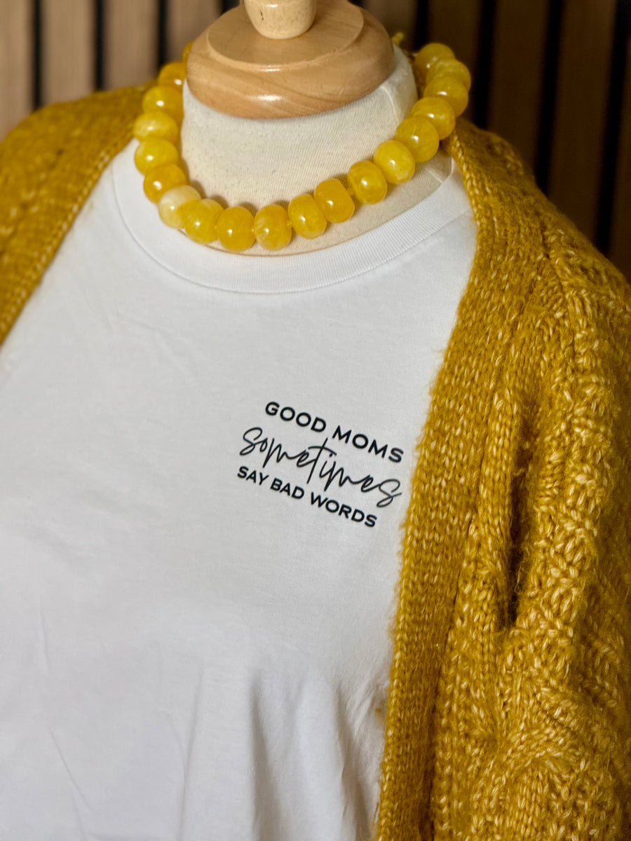 Good Moms, Bad Words Cropped Tee