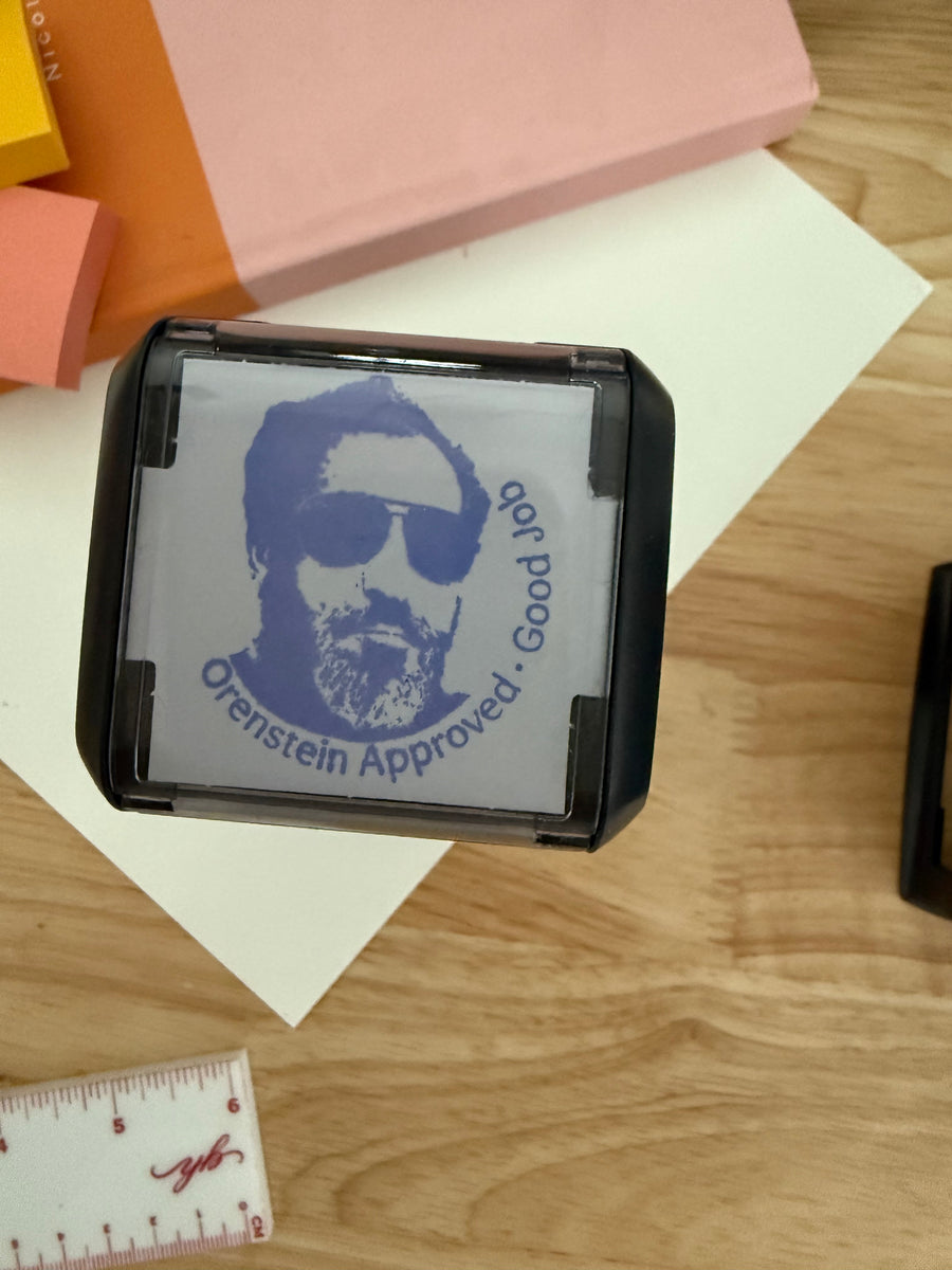 Customized Teacher Face Self Inking Stamp
