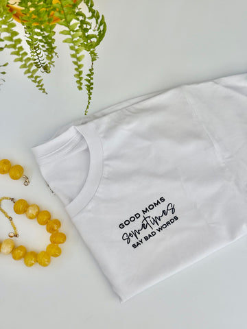 Good Moms, Bad Words Cropped Tee