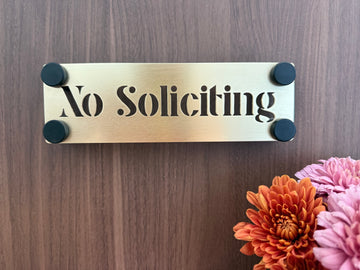 No Soliciting Sign