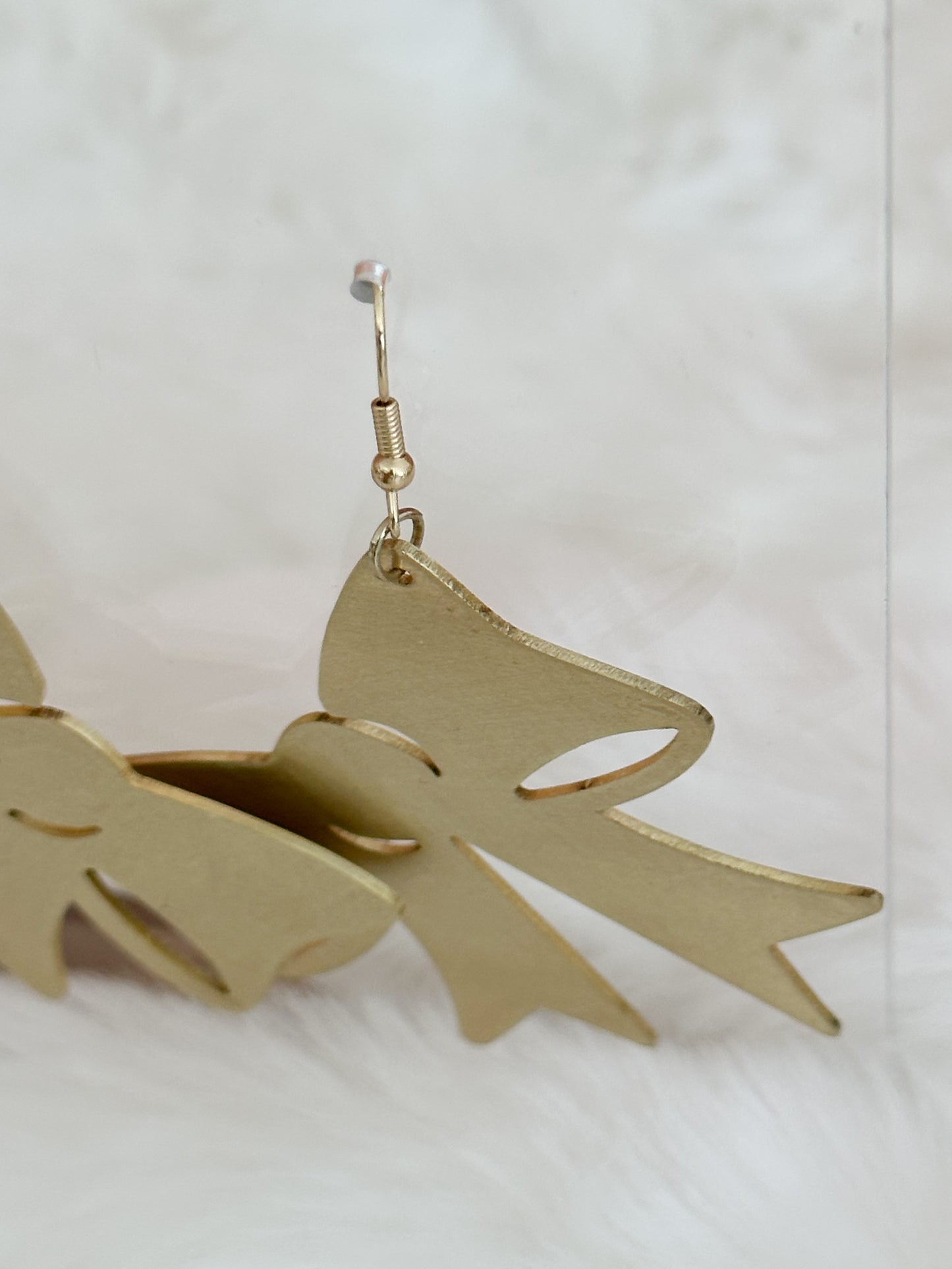 Brass Bow Earrings
