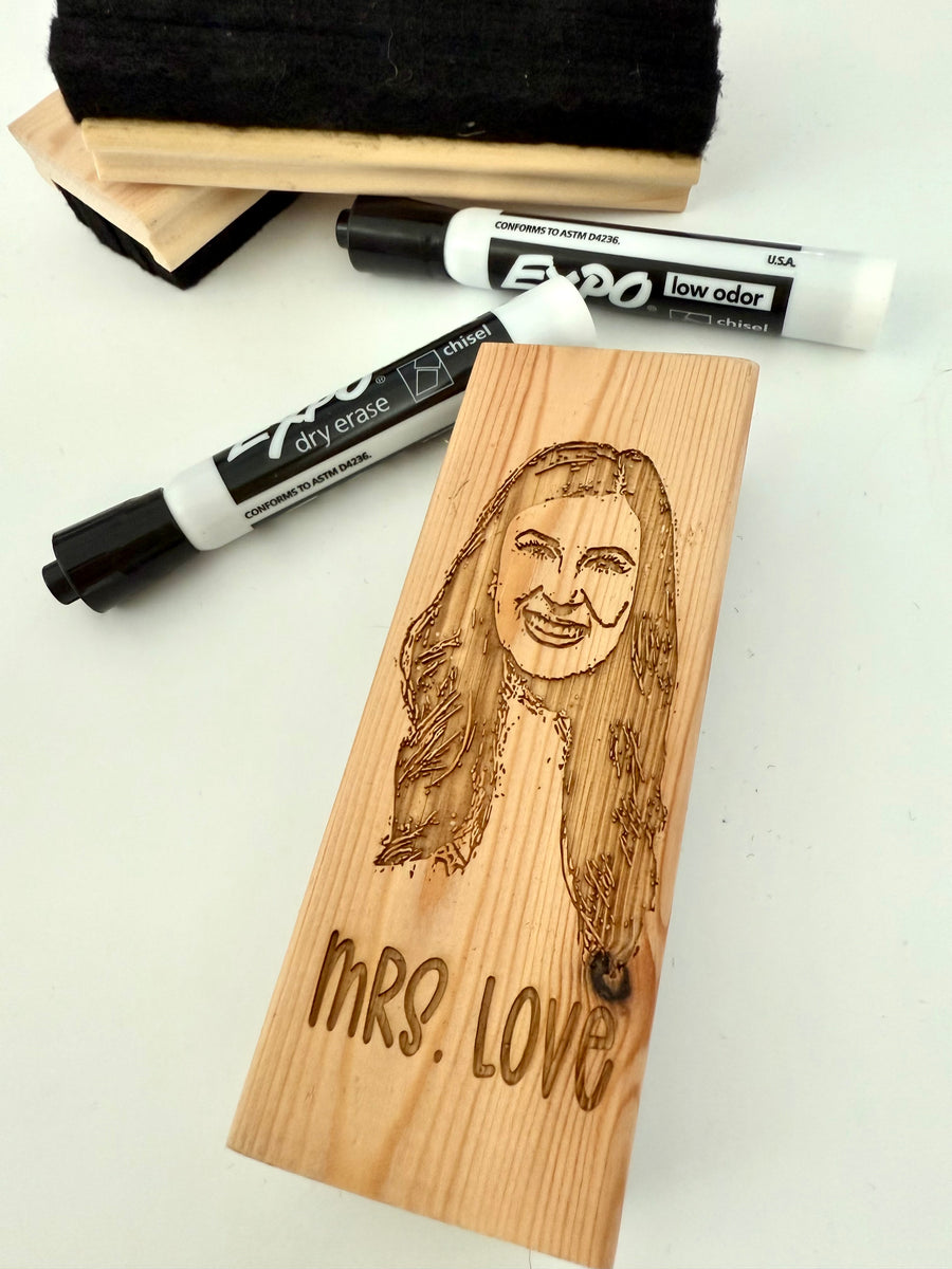 Custom Teacher Face Dry Eraser Gift