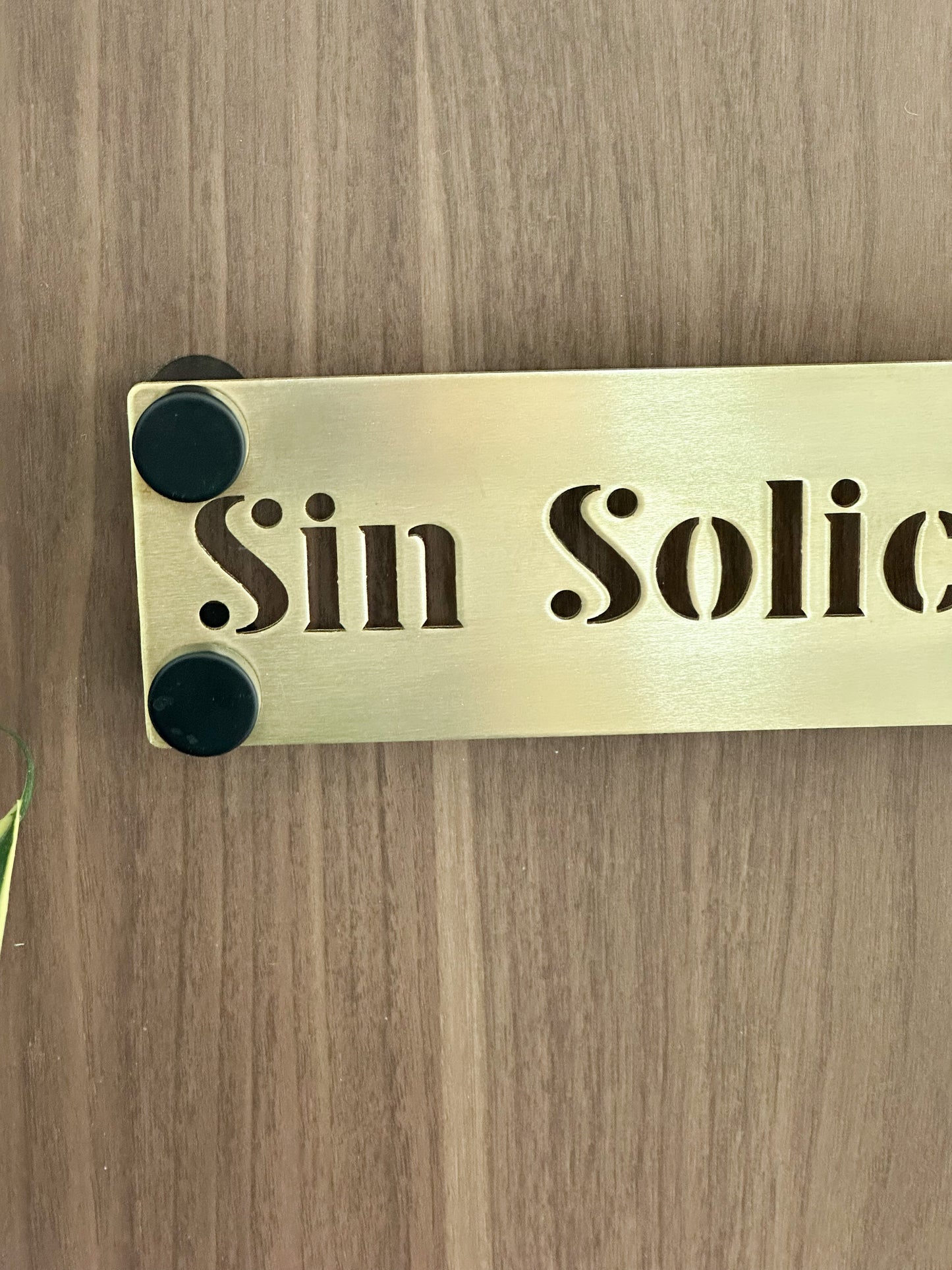 No Soliciting Sign