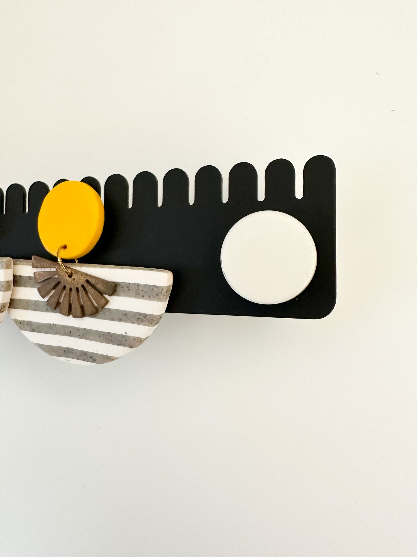 Black Powder Coated Metal Earring Holder