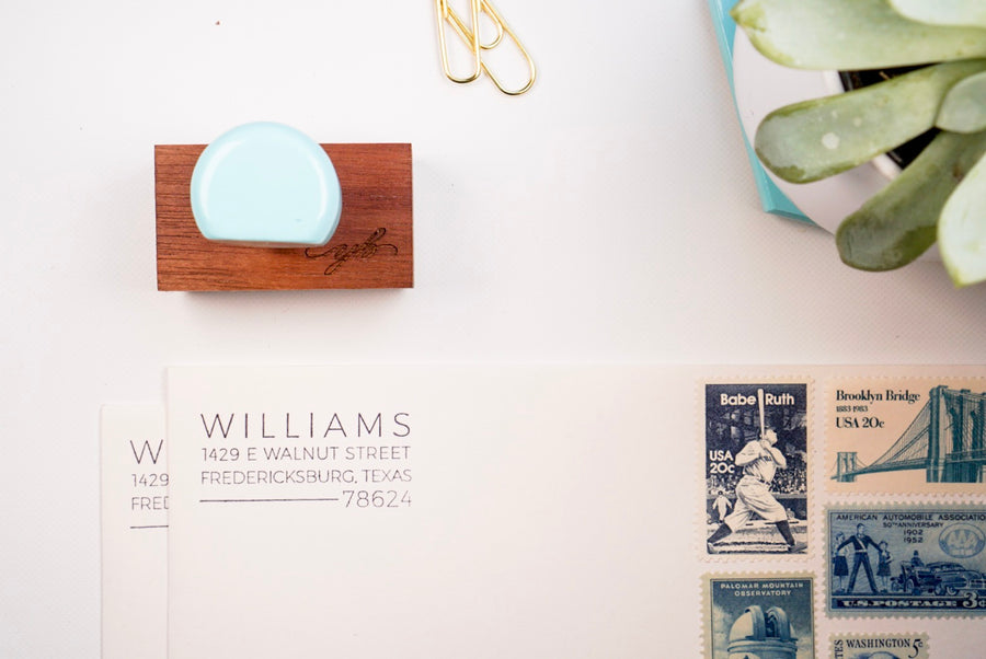 Clean Lined Mid Century - Custom Rubber Stamps