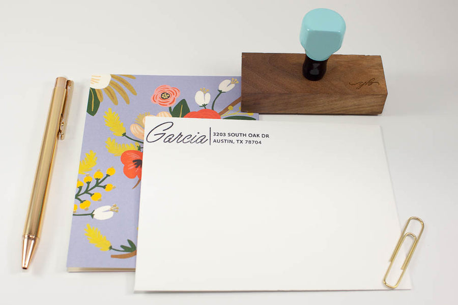 Monoline Script - Custom Rubber Stamps