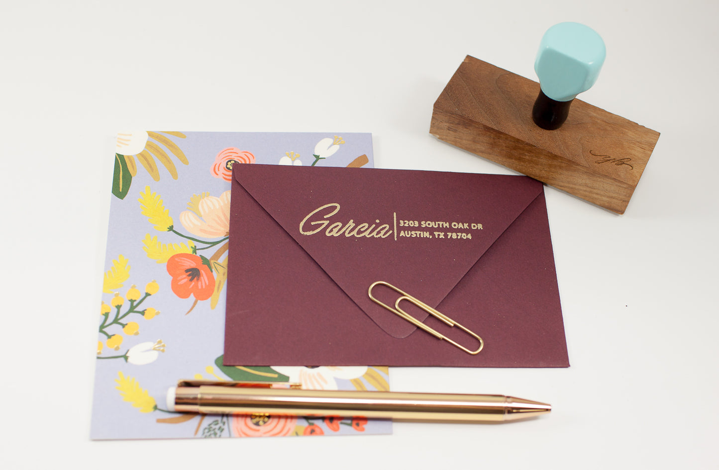 Monoline Script - Custom Rubber Stamps