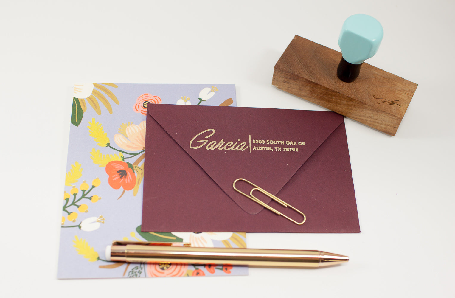 Monoline Script - Custom Rubber Stamps