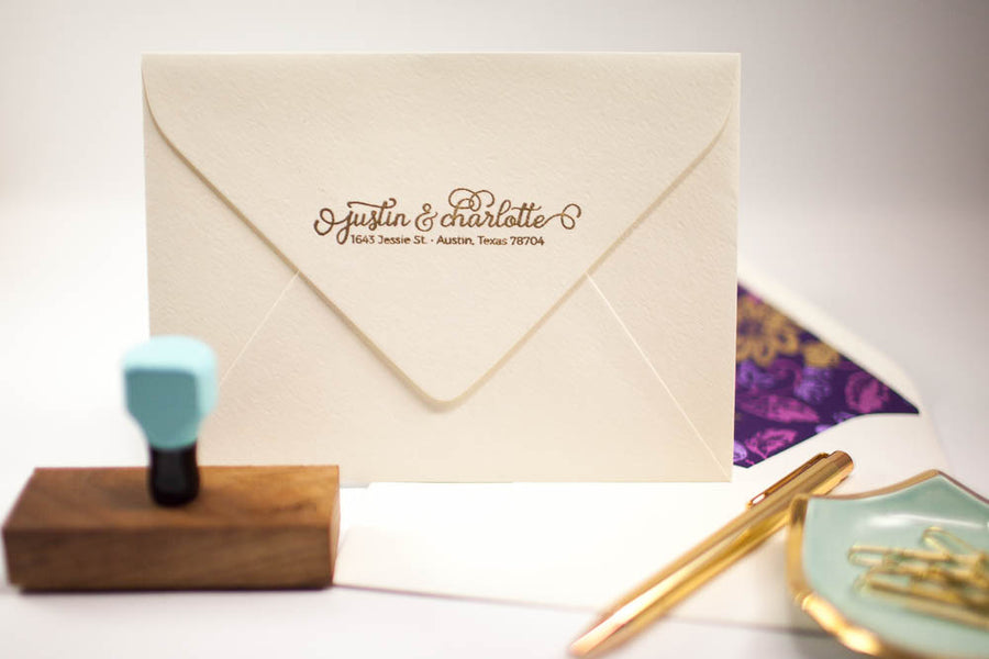 Two Tone Elegant Address - Custom Rubber Stamps