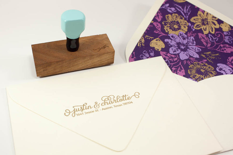 Two Tone Elegant Address - Custom Rubber Stamps