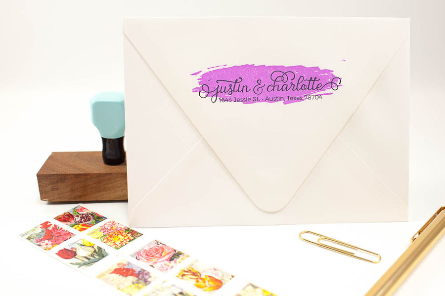 Two Tone Elegant Address - Custom Rubber Stamps