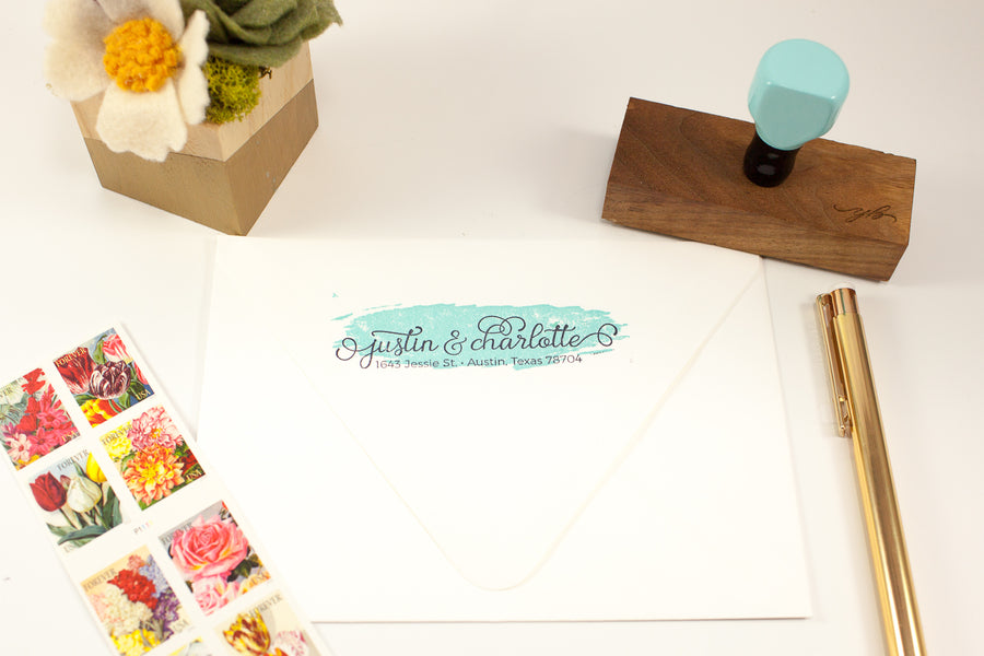 Two Tone Elegant Address - Custom Rubber Stamps