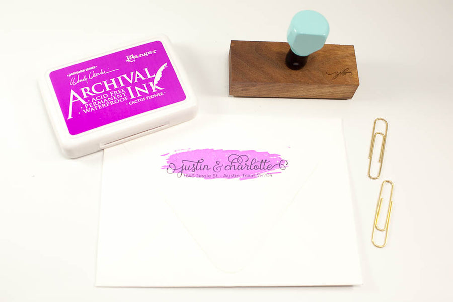 Two Tone Elegant Address - Custom Rubber Stamps