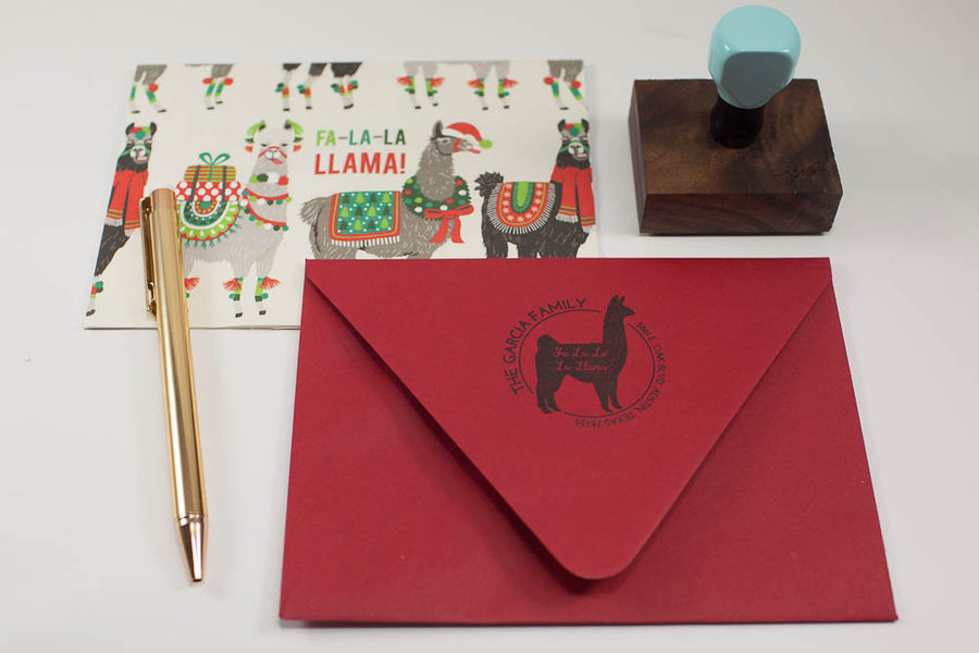 Llama Address Stamp - Custom Rubber Stamps