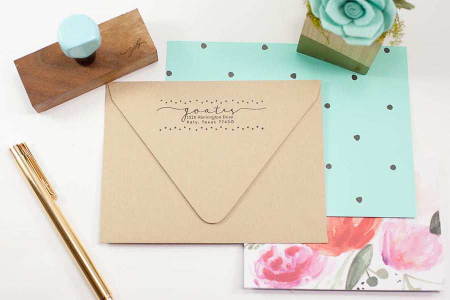 Confetti Address - Custom Rubber Stamps