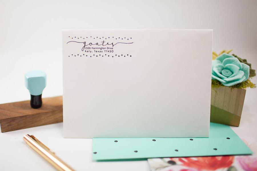 Confetti Address - Custom Rubber Stamps