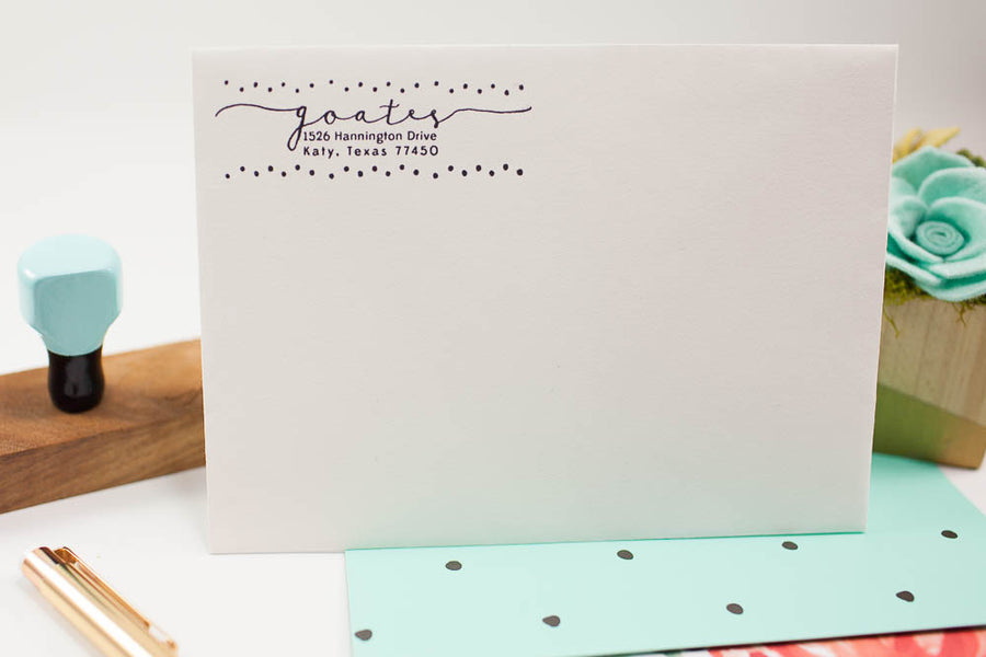 Confetti Address - Custom Rubber Stamps