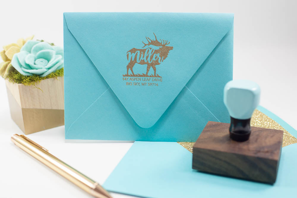 Elk Address - Custom Rubber Stamps