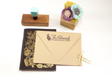 Feather Address - Custom Rubber Stamps
