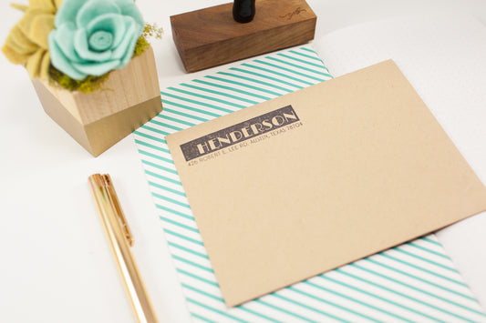 Art Deco Address - Custom Rubber Stamps