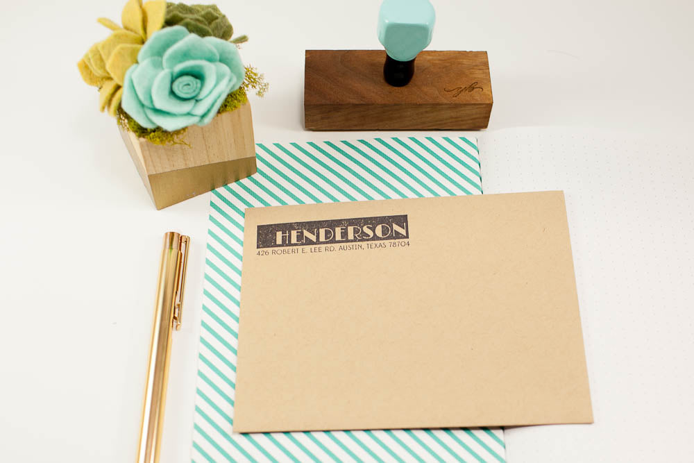Art Deco Address - Custom Rubber Stamps
