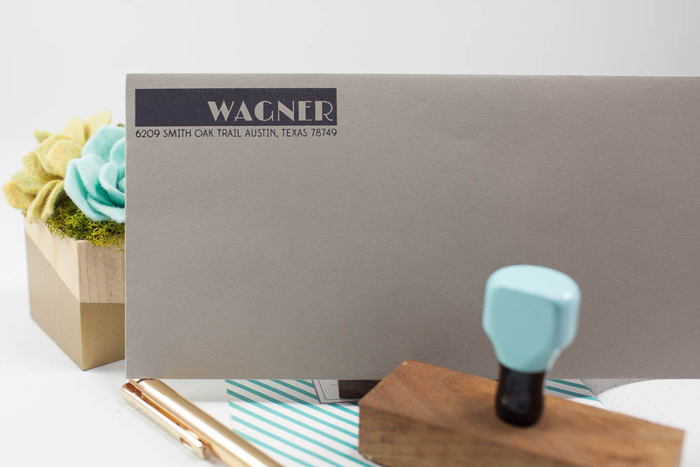 Art Deco Address - Custom Rubber Stamps
