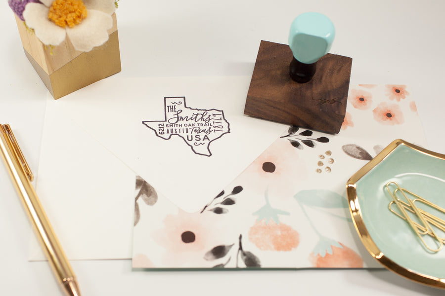 Multi Font State Address - Custom Rubber Stamps