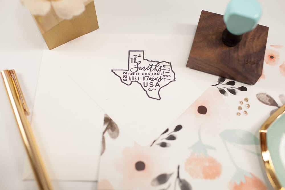 Multi Font State Address - Custom Rubber Stamps