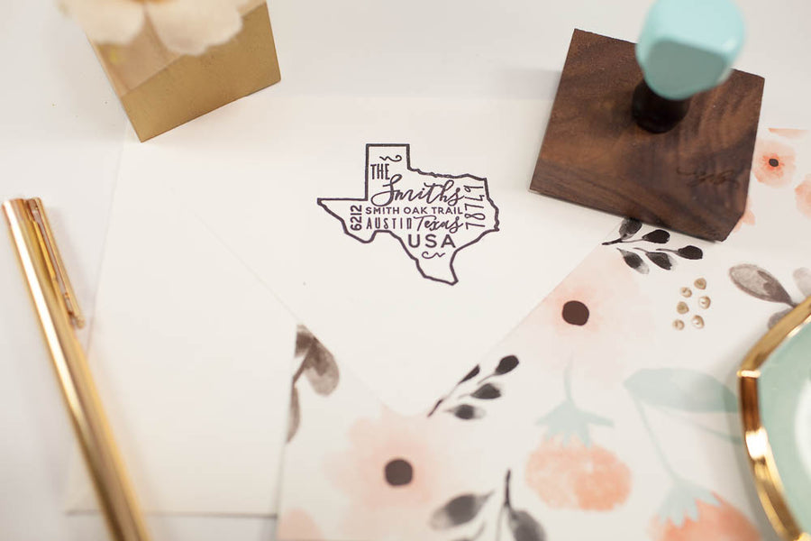 Multi Font State Address - Custom Rubber Stamps