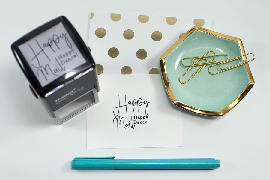 Happy Mail - Custom Rubber Stamps