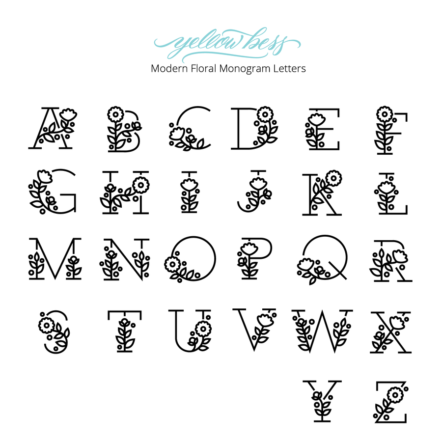 Modern Floral Letter Wax Seal