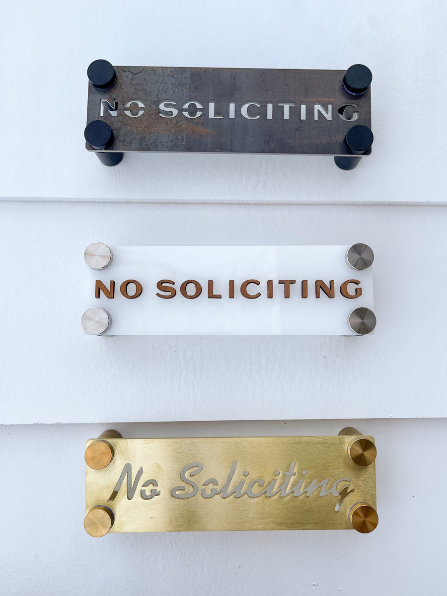 No Soliciting Sign