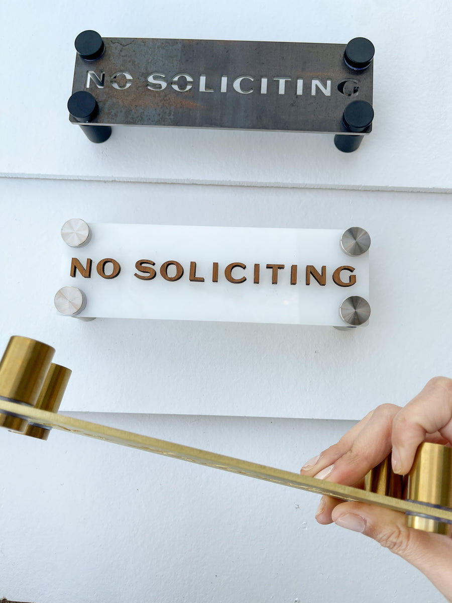 No Soliciting Sign