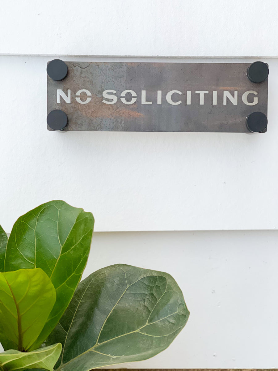 No Soliciting Sign