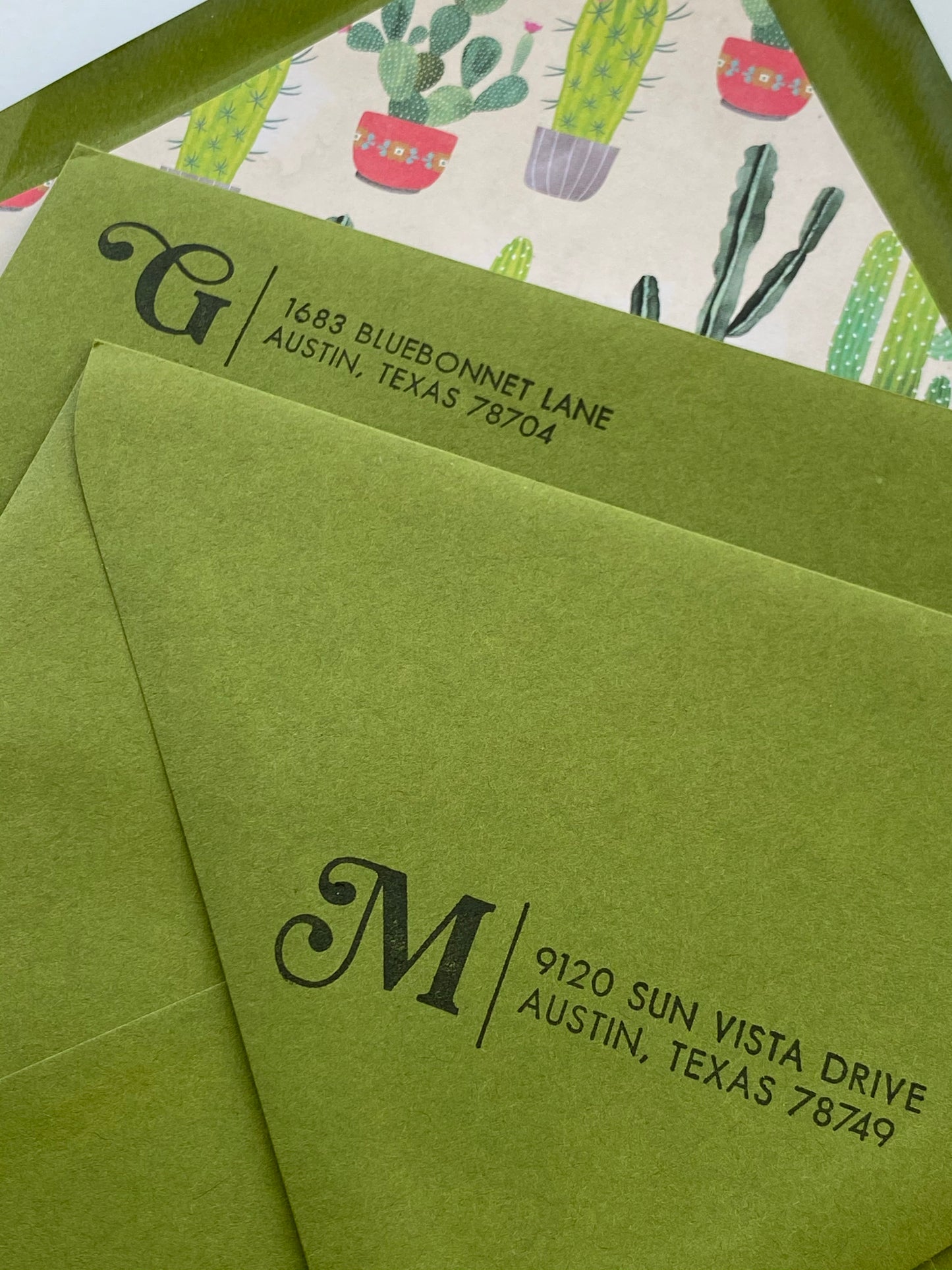 Vintage Initial Address Stamp