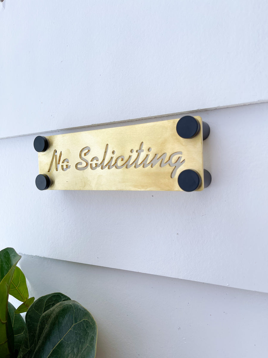 No Soliciting Sign