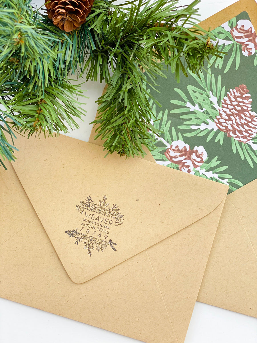 Holiday Spirit Address Stamp