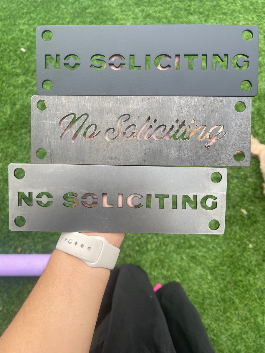 No Soliciting Sign