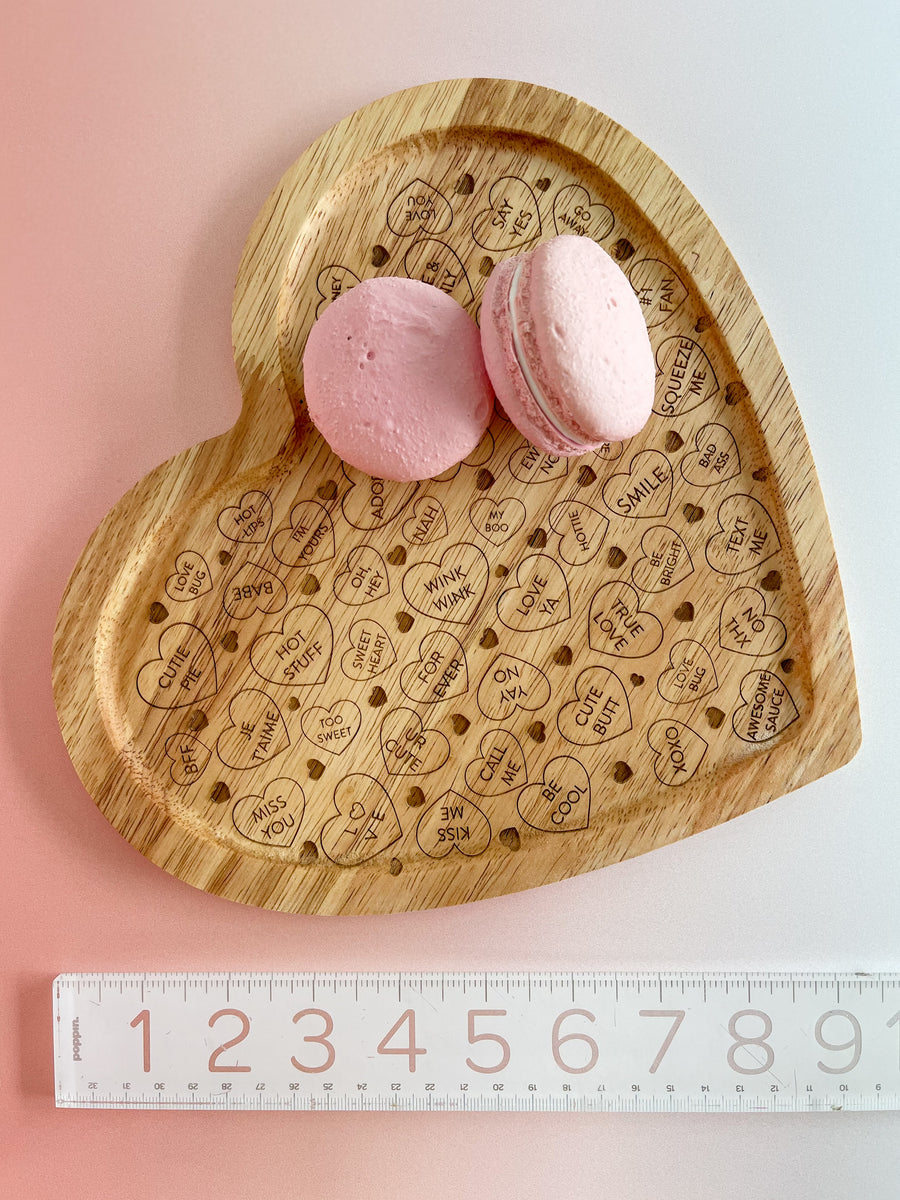 Conversation Heart Shaped Tray