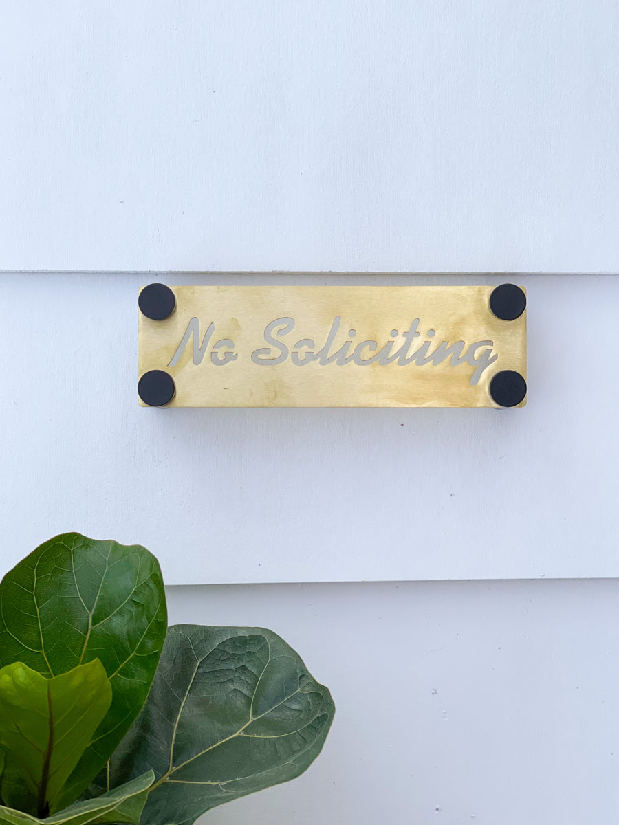 No Soliciting Sign