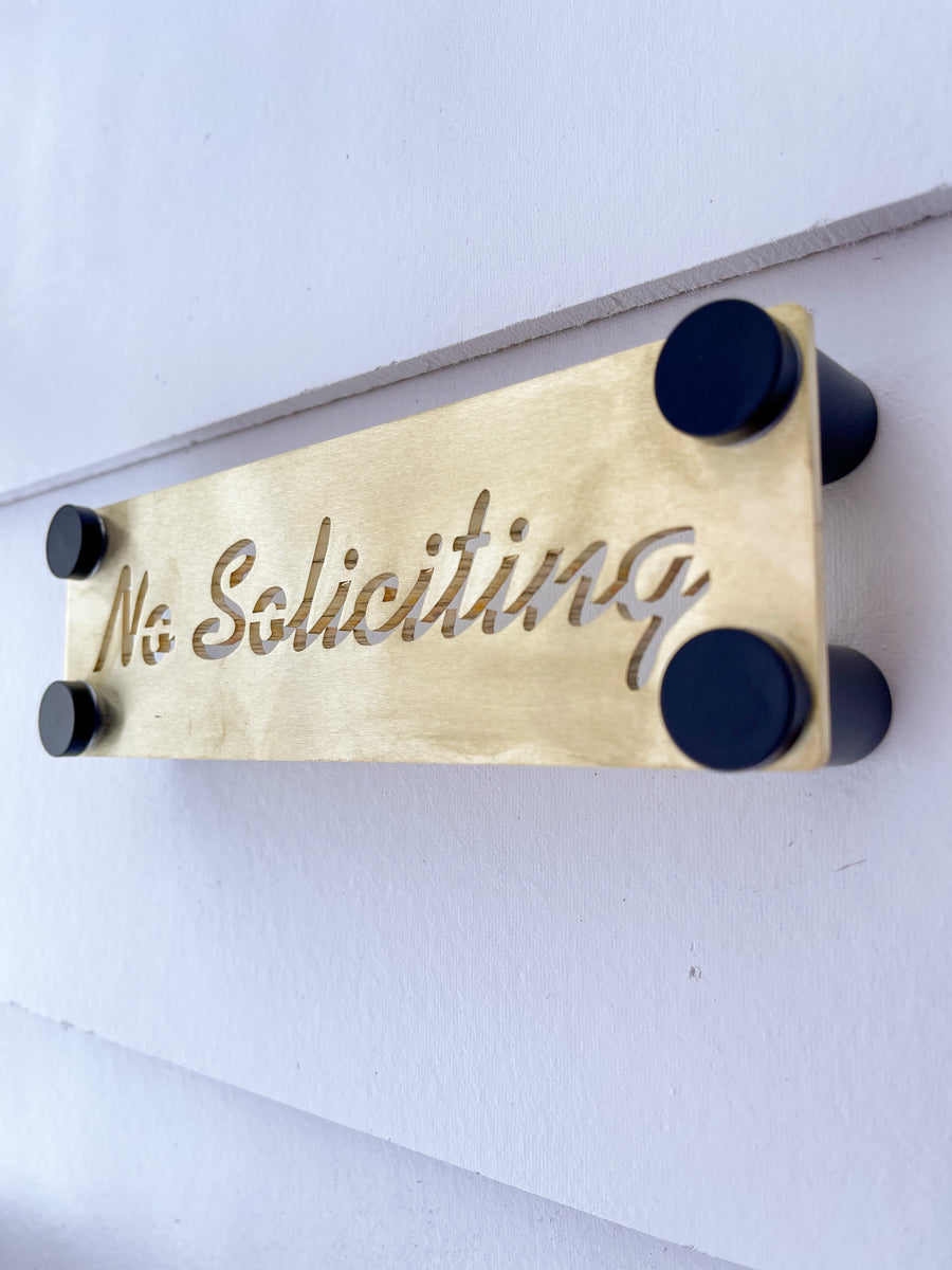 No Soliciting Sign